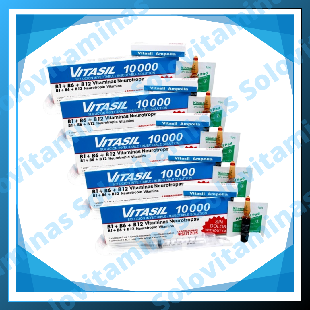 VITASIL Injectable 10,000 - 5 Pack (Neurotropics + B Complex)